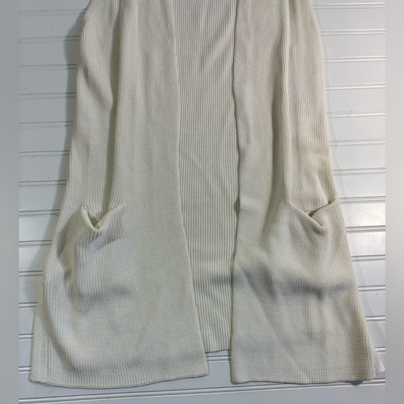 A Pea In The Pod Maternity Open Front Sweater Vest White Womens Size S/M - Picture 9 of 14